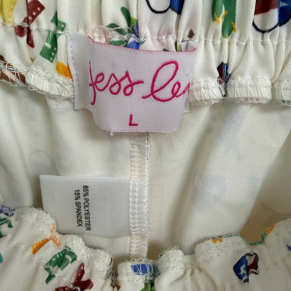 Jess Lea All Things Texas Drawstring Casual Shorts White Multi Womens Large - Picture 4 of 5